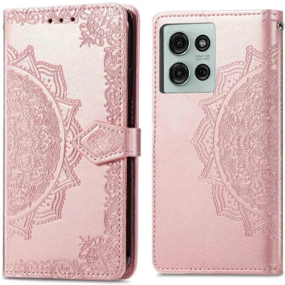 Afbeelding van imoshion Mandala Bookcase voor de Motorola Moto G75 5G Rosé Goud