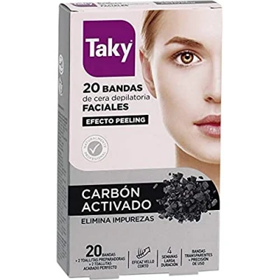 Afbeelding van Facial Hair Removal Strips Carbón Activado Taky (20 uds)