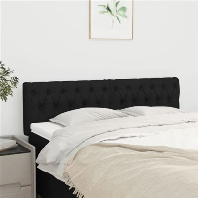 Afbeelding van Hoofdborden 2 st 72x7x78/88 cm stof zwart