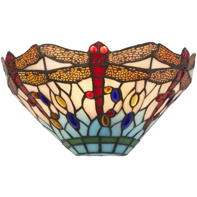 Afbeelding van Wandlamp Dragonfly in Tiffany stijl