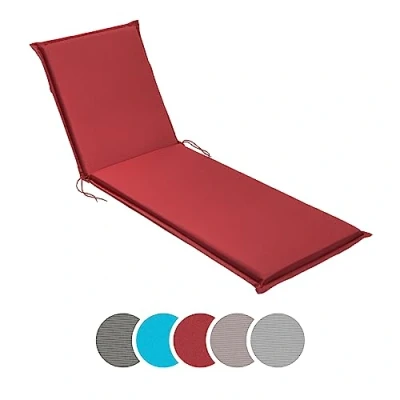 Afbeelding van sleepling 193930 Outdoor kussen voor ligstoelen Tuinstoel Zonnebed Gemaakt in EU Verstelbare band Hoes Afneembaar en Wasbaar, 190 x 58 6 cm, Rood