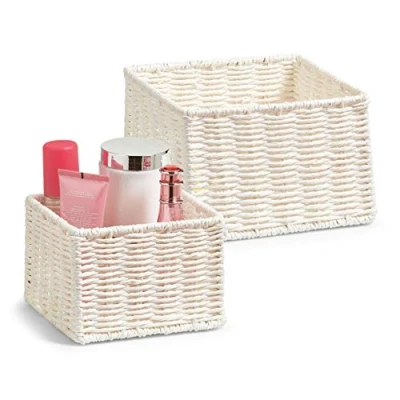 Afbeelding van Zeller Storage Basket, 2pcs set, white