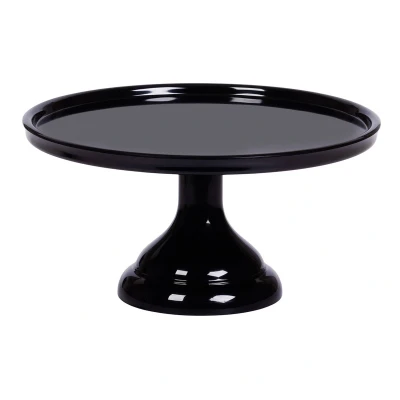 Afbeelding van Taartplateau Zwart Melamine Ø23,5x12cm