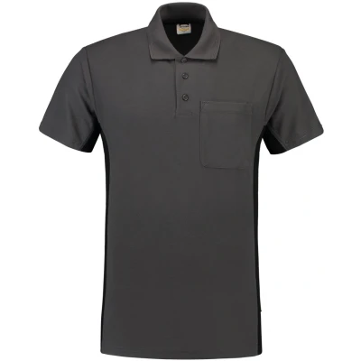Afbeelding van Tricorp Poloshirt Workwear 202002 180gr Donkergrijs/Zwart Maat 4XL