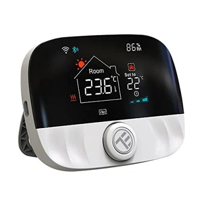 Afbeelding van TELLUR Smart wifi thermostaat compatibel met Alexa, telefoonapp, afstandsbediening, kindervergrendeling, weekprogramma, vorstbescherming, geen hub nodig, wit