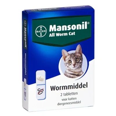 Afbeelding van Mansonil Kat All Worm TABLETTEN 2 (68782)