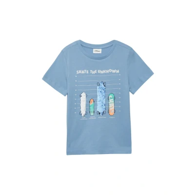 Afbeelding van s.Oliver T shirt Maat 92/98 Jongens 5312 BLUE polyester