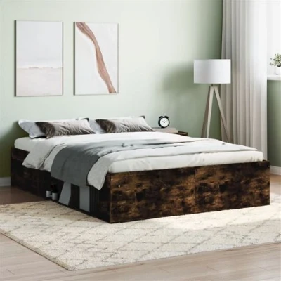 Afbeelding van Bedframe Bruineikenkleurig 140X200 cm 135 x 190 / Gerookt eiken