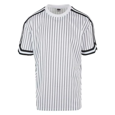 Afbeelding van Urban Classics Striped Tshirt print, Heren, Maat: 3XL, White