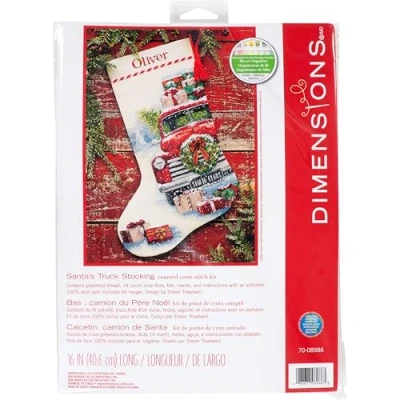 Afbeelding van Santa&#039;s Truck Stocking borduren (pakket)
