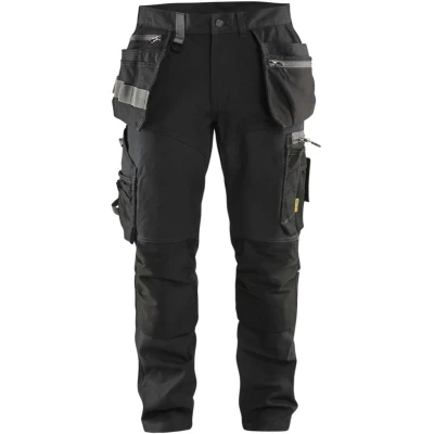 Afbeelding van Blaklader Werkbroek met stretchpanelen en spijkerzakken 1599 1860 Zwart C154