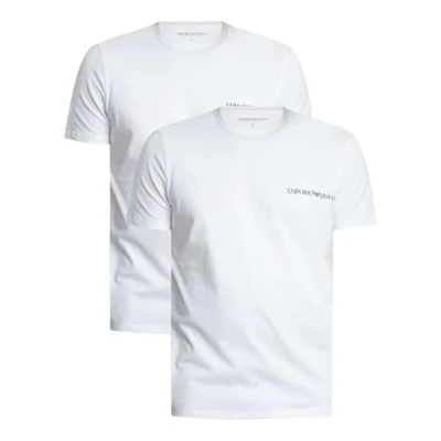 Image de EMPORIO ARMANI Lot de 2 t shirts pour homme, Blanc/blanc, XL