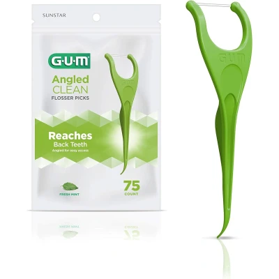 Afbeelding van Gum Angled Clean Flossers Flosdraad Floss Picks Fresh Mint 75 stuks