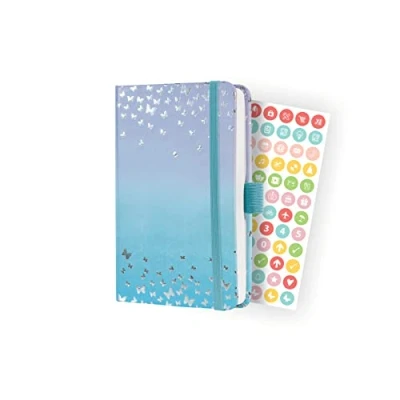 Afbeelding van Sigel agenda 2024 Jolie Beauty A6 hardcover 7 dagen / 2 pagina&#039;s butterfly confetti sky SI J4346