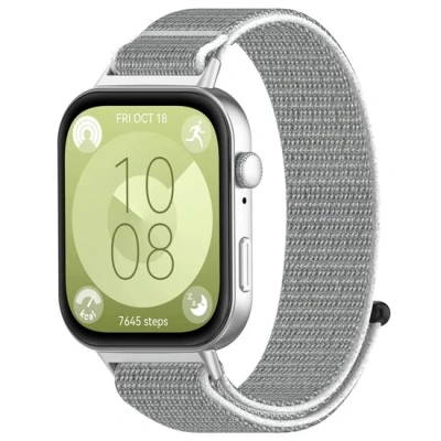 Afbeelding van Sport loop nylon bandje Lichtgrijs Huawei Fit 3