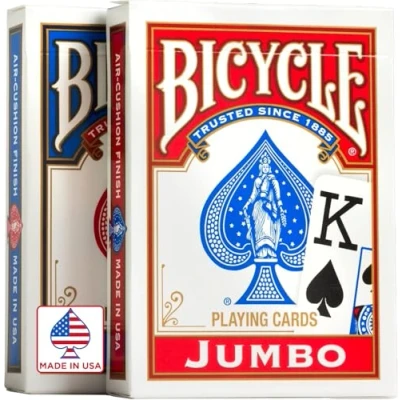 Afbeelding van US Playing Card 1004949 Bicycle Rider Back jumbo index kaartspel 2 stuks