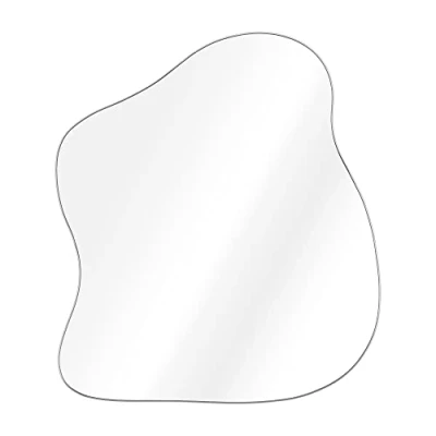Afbeelding van Navaris spiegel voor de wand Kleine hangende badkamer, Toilet, woonkamer, slaapkamer In bijzondere vorm 37,5 x 32 cm