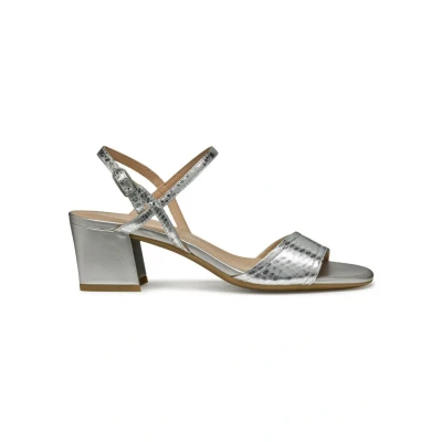 Afbeelding van Geox D NEW Eraklia Sandalen, Dames, Maat: 36.5, Silver Leer