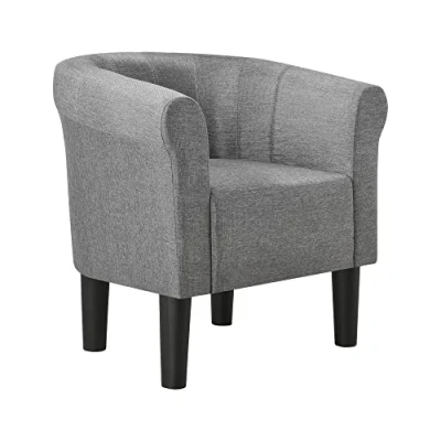 Afbeelding van Kuipstoel Ariel schelpen fauteuil stof 70x70x58 cm grijs