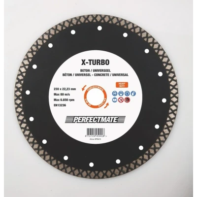 Afbeelding van Perfectmate X Turbo diamantzaagblad 230x22,23mm universeel/beton