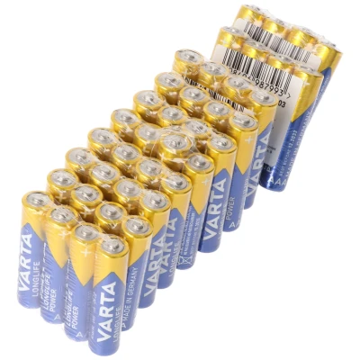 Afbeelding van 40 Varta Longlife Power Batterijen Alkaline, Micro, AAA, LR03, 1.5V