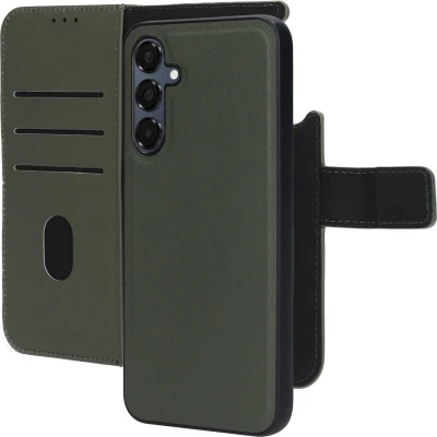 Afbeelding van Mobiparts hoesje geschikt voor Samsung Galaxy A16 Wallet 2 in 1 Boekhoesje MagSafe Echt Leder Uitneembare Case Sterke Magneet Sluiting Contactloos betalen Groen