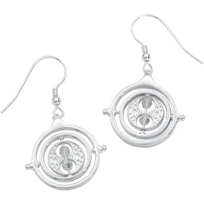 Afbeelding van The Carat Shop Harry Potter Time Turner Tijdverdrijver Oorbellen Zilver