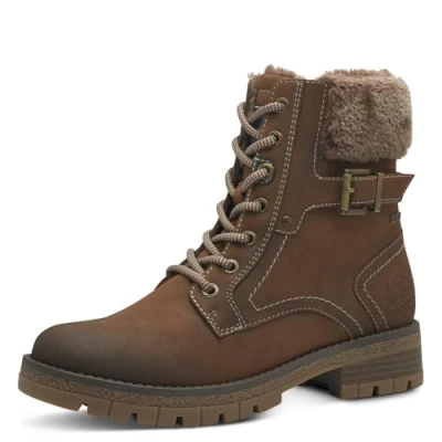 Afbeelding van s.Oliver Stiefelette Snowboots, Dames, Maat: 36, Cognac Textiel/ synthetisch