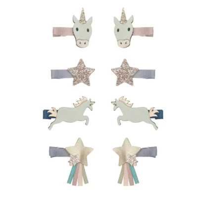 Afbeelding van Mimi &amp; lula haarclipjes unicorn gold 8st