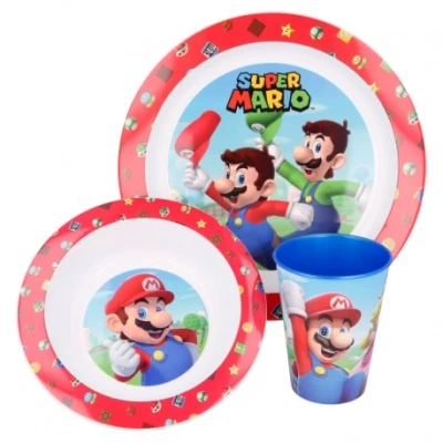 Afbeelding van Super Mario Ontbijtset 3 dlg 8412497214495