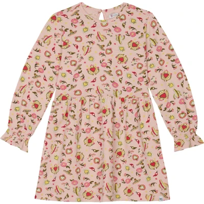 Afbeelding van Noppies Jurk Nellysford Hearts pattern Pink Maat 98