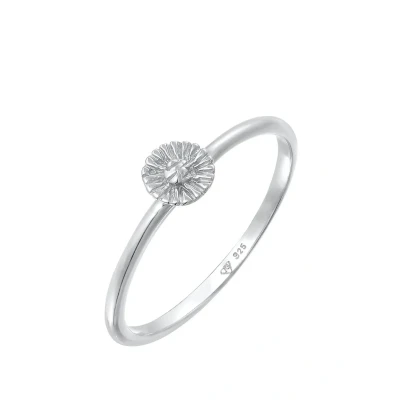 Afbeelding van Elli BLÜTE Blume Ring, Dames, Maat: 54, Silber