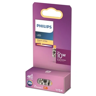 Afbeelding van Energiezuinige Philips LED Capsule Transparant 10 W G4 warmwit licht Bespaar op energiekosten