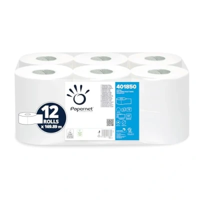 Afbeelding van Papernet Toiletpapier Special Mini Jumbo, 2 laags, 557 Vellen, Pak Van 12 Rollen