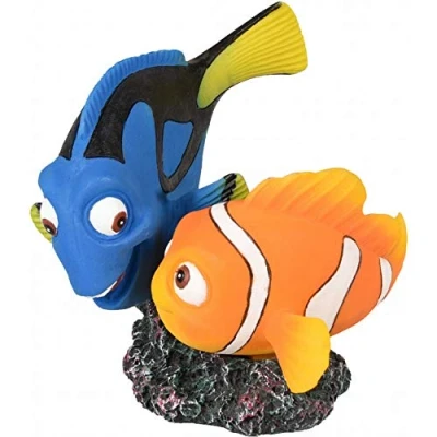 Afbeelding van Aquarium decoratie Leto clownvis + doktersvis 10 x 9 cm