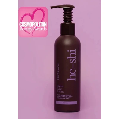 Afbeelding van He Shi Hydra luxe Lotion self tanner for face and body medium 175 ml