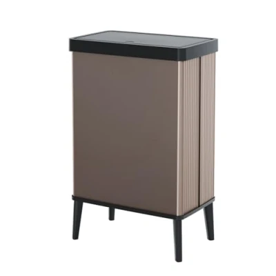 Image de Poubelle sur pieds VERTO Ouverture touch 54 L Rose perle
