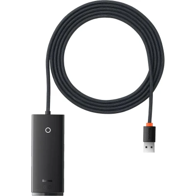 Afbeelding van Baseus 5 in1 USB C Adapter A 2 Meter Kabel Zwart
