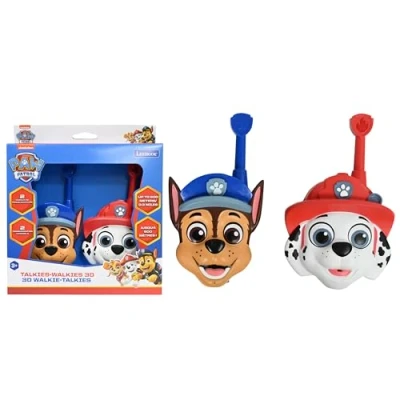 Afbeelding van Lexibook, Paw Patrol, 3D walkietalkies, bereik 500 m, 2 communicatiekanalen, riemclip, rood/blauw, TW18PA