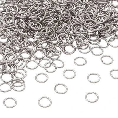 Afbeelding van Craftdady 2000 stuks roestvrijstalen open ringen van 8 mm en 1 dik voor het maken sieraden