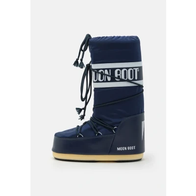 Afbeelding van Moon Boot ICON Unisex Veterlaarzen, Maat: 42 44, Blue Imitatieleer/ textiel
