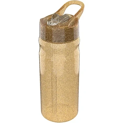 Afbeelding van LUNCH BUDDIES: SPORTFLES &quot;GLITTER&quot; 600ML GOUD