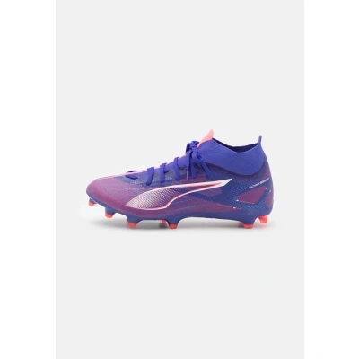 Afbeelding van Puma Ultra 5 MATCH+ FG/AG Voetbalschoenen met kunststof noppen, Heren, Maat: 47, Lapis lazuli/white/sunset glow Textiel/ synthetisch