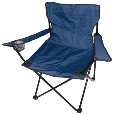 Afbeelding van Mojawo Klapstoel voor vissen, camping, met bekerhouder en draagtas, blauw