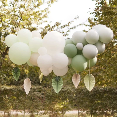 Afbeelding van Salie groene ballon kit met bladeren per stuk