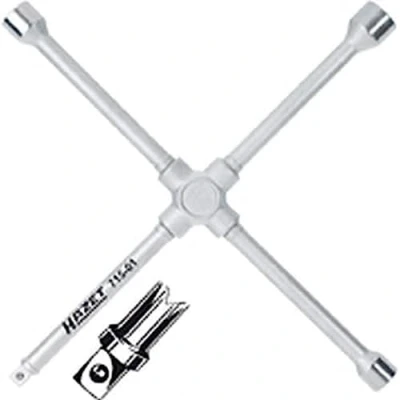 Afbeelding van HAZET 715 01 Kruissleutel Chroom vanadium staal 17, 19, 22
