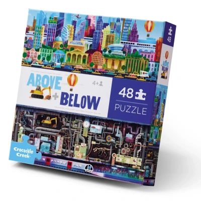 Afbeelding van Crocodile Creek Puzzel Above &amp; Below City 48 stukjes
