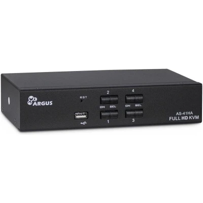 Afbeelding van Inter Tech AS 41HA HDMI KVM switch Zwart