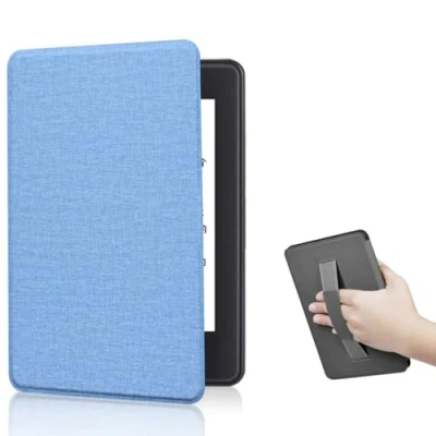 Afbeelding van Kindle Paperwhite 12e generatie 2024 en Colorsoft Signature Edition 7 inch hoes, automatische slaapfunctie, polsband voor (hemelsblauw)