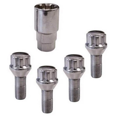 Afbeelding van Carpoint Wiel Slotbouten Set M14x1,5x26mm Type D Bol 0520504